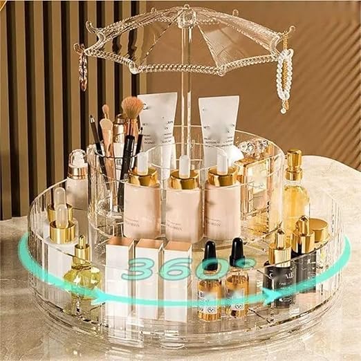 Transparent Rotating Cosmetic Organizer(2-Layer)